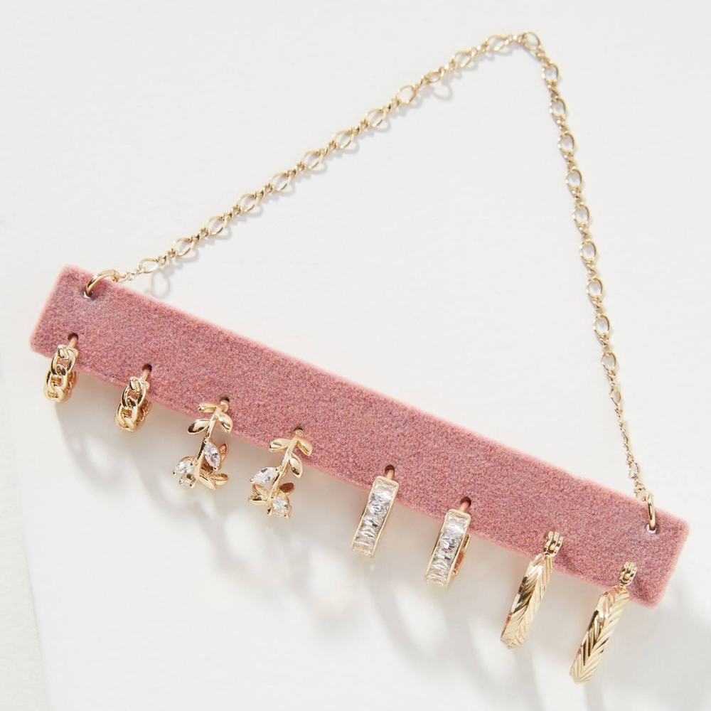 Anthropologie Noelle Huggie Hoop Earring Set